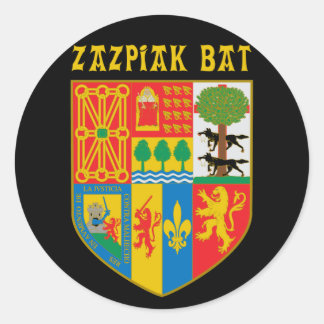 Redonda Pegatina Zazpiak Bat