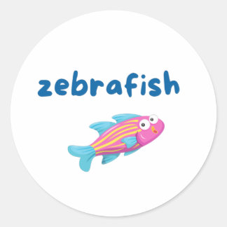 Redonda Pegatina Zebrafish