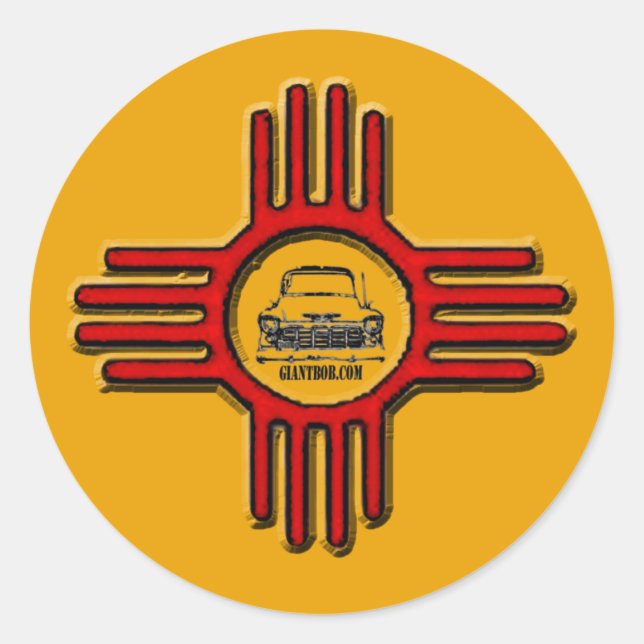 Redonda Pegatina Zia Bob Round (Anverso)