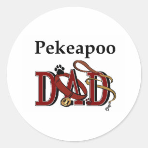 Redonda Pekeapoo Dad Pegatina