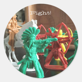 Redonda ¡Pelea! pegatina