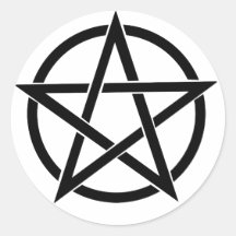 Pentacle Round Pegatina