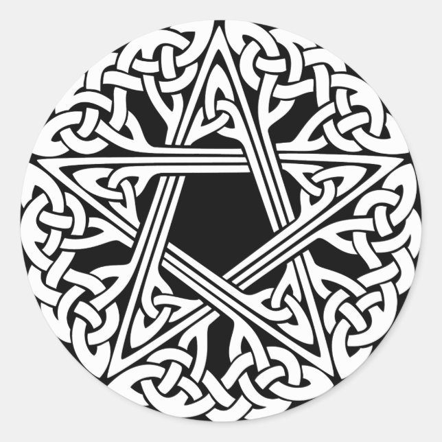 Redonda Pentastar Pegatina b/w (Anverso)