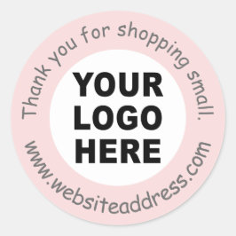 Redonda Pequeñas empresas gracias al pegatina redondo clás
