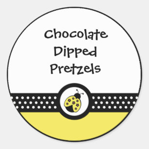 Redonda Pequeño Pegatina de la fiesta de cumpleaños de Lad