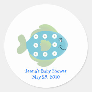 Redonda Pequeño Pegatina de Pescado TROPICAL Pescado Pesca