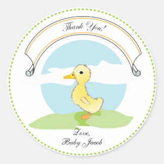 Redonda Pequeño retrasado | Pegatina Baby Shower Favor