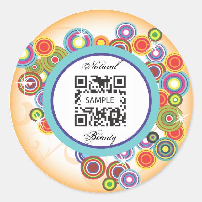 Redonda Perfume de plantilla de pegatina (Anverso)