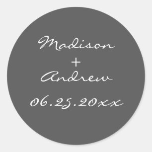 Redonda Perla Pegatina de 1920 - gris