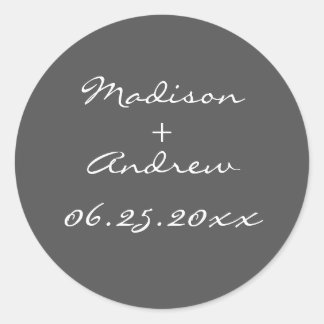 Redonda Perla Pegatina de 1920 - gris