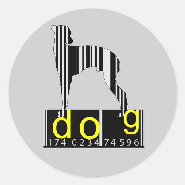 Redonda Perro - pegatina (Anverso)