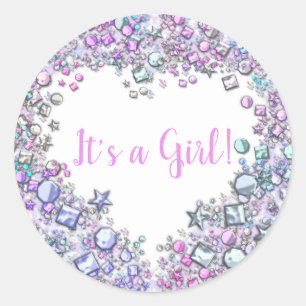Redonda Personalizable del pegatina el   de Baby Shower