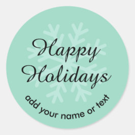 Redonda Personalizable Verde azulado suave Pegatina de vac