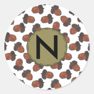 Redonda Personalizado Acorn Pegatina