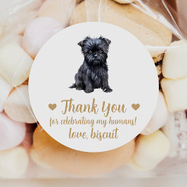 Redonda Personalizado Affenpinscher Boda de perro Pegatina
