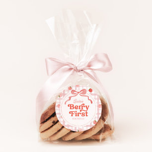 Redonda Personalizado Berry First Round Pegatina