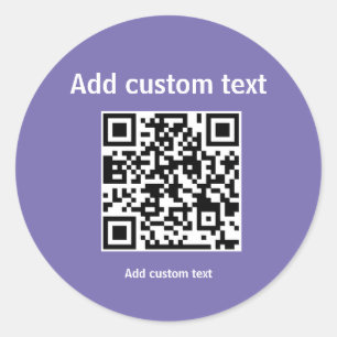 Redonda personalizado código QR pegatina de ronda de sitio