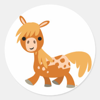 Redonda Personalizado Cute Appaloosa Pony pegatina