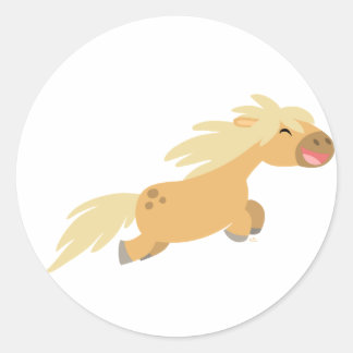Redonda Personalizado Cute Palomino Pony pegatina