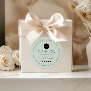 Redonda Personalizado De La Moneda Ligera Gracias Pegatina