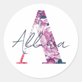 Redonda Personalizado de nombre Allira Chicas Pegatina Eti