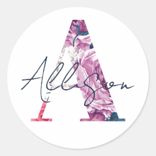 Redonda Personalizado de nombre de Allison Chicas Pegatina