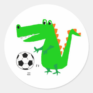 Redonda Personalizado de Pegatina de fútbol de un lagarto