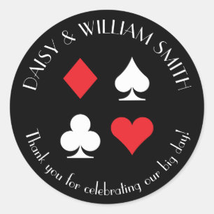 Redonda Personalizado de temas de Las Vegas Pegatina Blanc