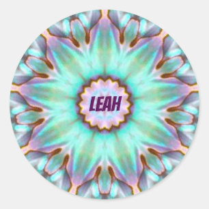 Redonda ~ personalizado ~ del pegatina de LEAH Paua Shell