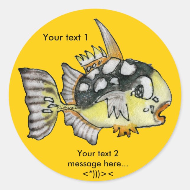 Redonda Personalizado Desencadenador de Pegatina Personali (Anverso)