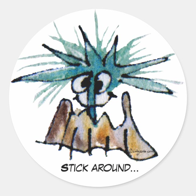 Redonda Personalizado divertido Barnacle Pegatina (Anverso)