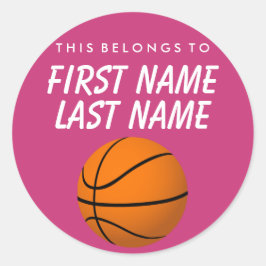 Redonda Personalizado Esto Pertenece Al Pegatina - Balonce