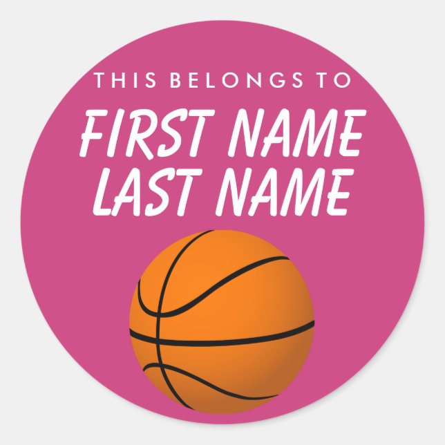 Redonda Personalizado Esto Pertenece Al Pegatina - Balonce (Anverso)