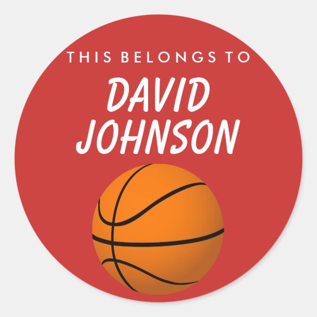 Redonda Personalizado Esto Pertenece Al Pegatina - Balonce (Anverso)