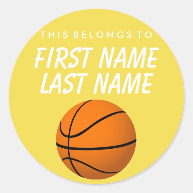 Redonda Personalizado Esto Pertenece Al Pegatina - Balonce (Anverso)