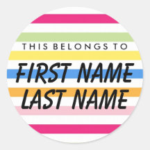 Personalizado Esto Pertenece Al Pegatina De Ronda