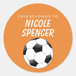 Redonda Personalizado Esto Pertenece Al Pegatina - El Fútb