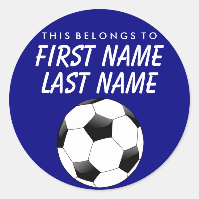 Redonda Personalizado Esto Pertenece Al Pegatina - El Fútb (Anverso)
