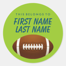 Redonda Personalizado Esto Pertenece Al Pegatina - Fútbol