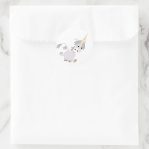 Redonda Personalizado grotesco Pegatina Unicornio