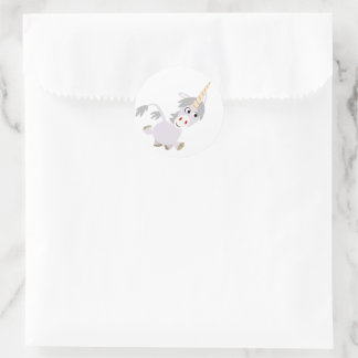 Redonda Personalizado grotesco Pegatina Unicornio