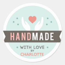 Personalizado hecho a mano con Pegatina de amor