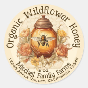 Redonda Personalizado Honey Pegatina