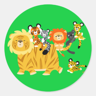 Redonda Personalizado Liger y amigos redondean al pegatina