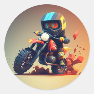 Redonda Personalizado Motocross Dirt Bike Pegatina