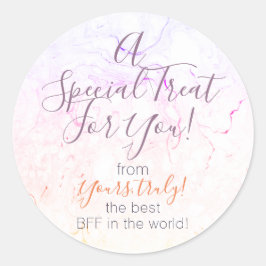 Redonda Personalizado Pegatina de orugas de mármol arcoiri