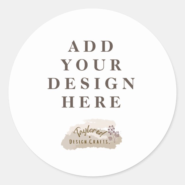 Redonda Personalizado Pegatina de redondeo clásico gráfico (Anverso)