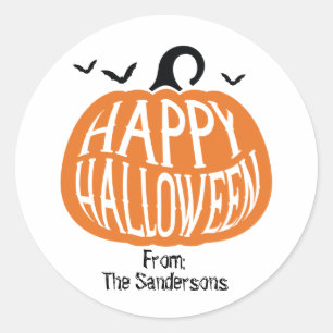 Redonda Personalizado Pegatina Halloween