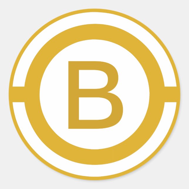 Redonda Personalizado pegatina monogramado inicial (Anverso)