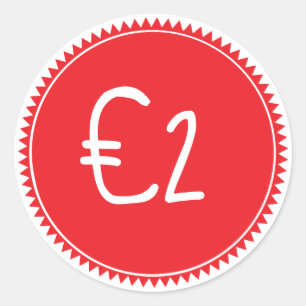 Redonda Personalizado Red Sale Price tag Round Pegatina